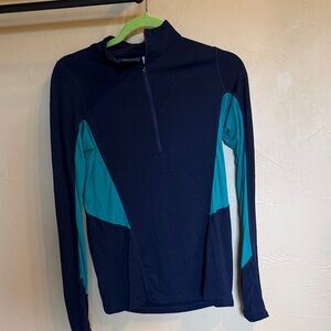 Women's Ibex Wool Navy Long Sleeve Top - S